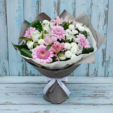 Букет цветов из:  Герберы, Альстромерии и Хризантемы #REPLACE_PRED# Красновидово
