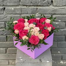 Цветочная композиция из Розы в коробке #REPLACE_PRED# Красновидово