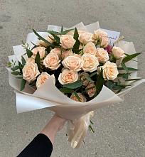 Букет Кремовые розы Латте в Красновидово