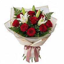 Букет цветов из:  Лилии и Розы в Красновидово