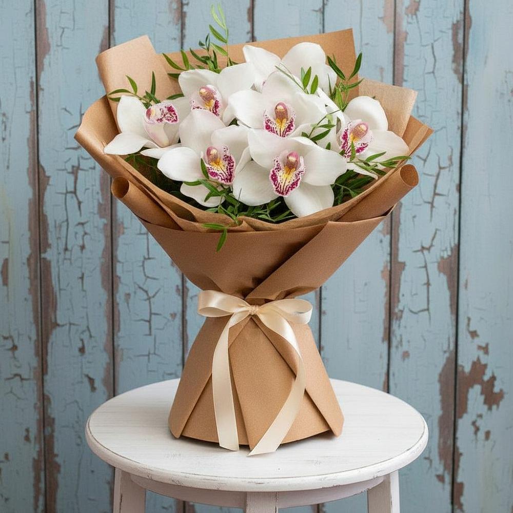 Букет цветов из: Орхидеи и Розы в Красновидово