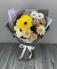 Букет цветов из:  Розы, Герберы и Хризантемы #REPLACE_PRED# Красновидово