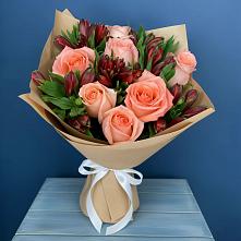 Букет цветов из:  Розы и Альстромерии #REPLACE_PRED# Красновидово