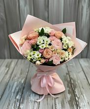 Букет цветов из:  Гвоздики, Розы и Хризантемы в Красновидово