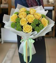 Букет цветов из:  Хризантемы и Розы в Красновидово