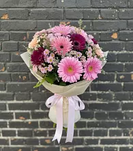Букет цветов из:  Герберы и Хризантемы в Красновидово