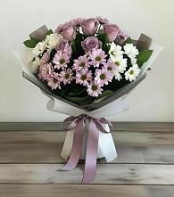 Букет цветов из:  Хризантемы и Розы в Красновидово